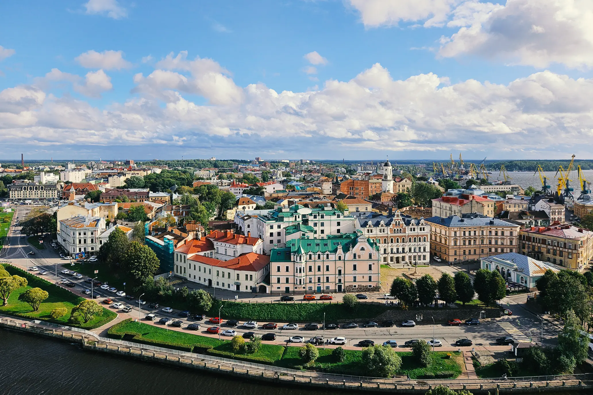 Вид на Выборг с башни Святого Олафа